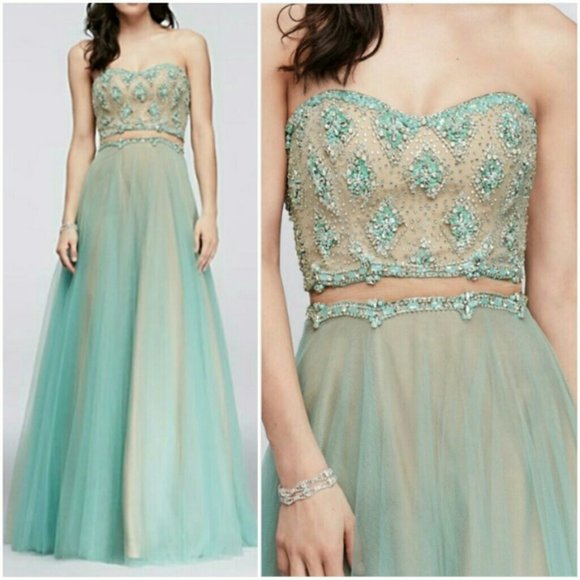 Terani Couture Dresses & Skirts - 🍒NWT🍒 TERANI COUTURE BEADED OMBRE GOWN